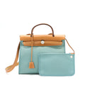 HERMES HERBAG 31 CANVAS LIGHT BLUE SHW