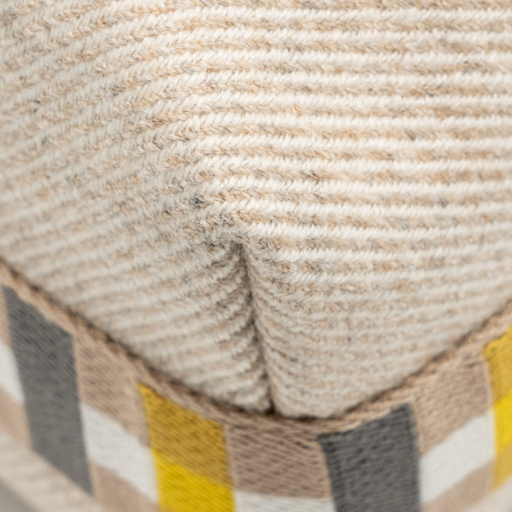 HERMES BRIDE-A-BRAC AU CARRE CASE, SMALL MODEL WOOL LIGHT BEIGE/ MULTICOLOUR SHW