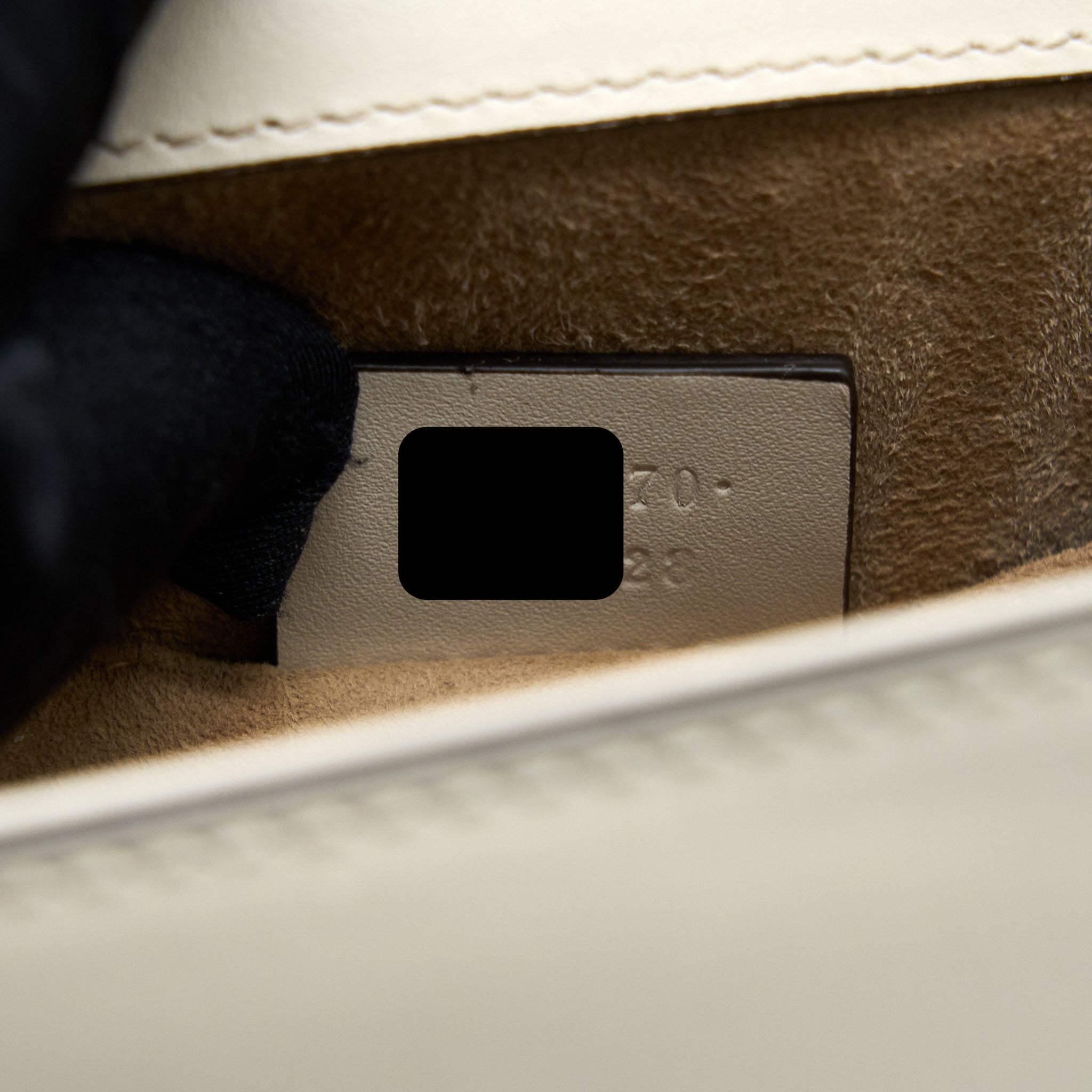 GUCCI MINI SYLVIA TOP HANDLE BAG WHITE GHW