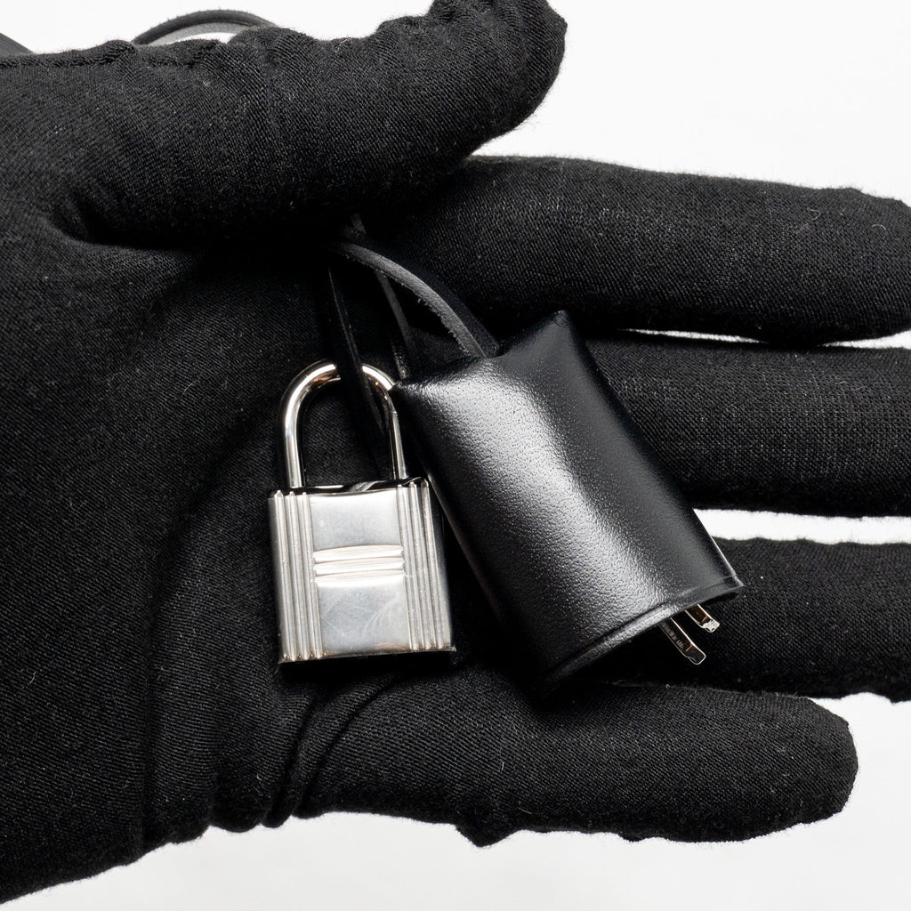 HERMES HERBAG 31 ZIP BAG CANVAS / HUNTER BLACK SHW
