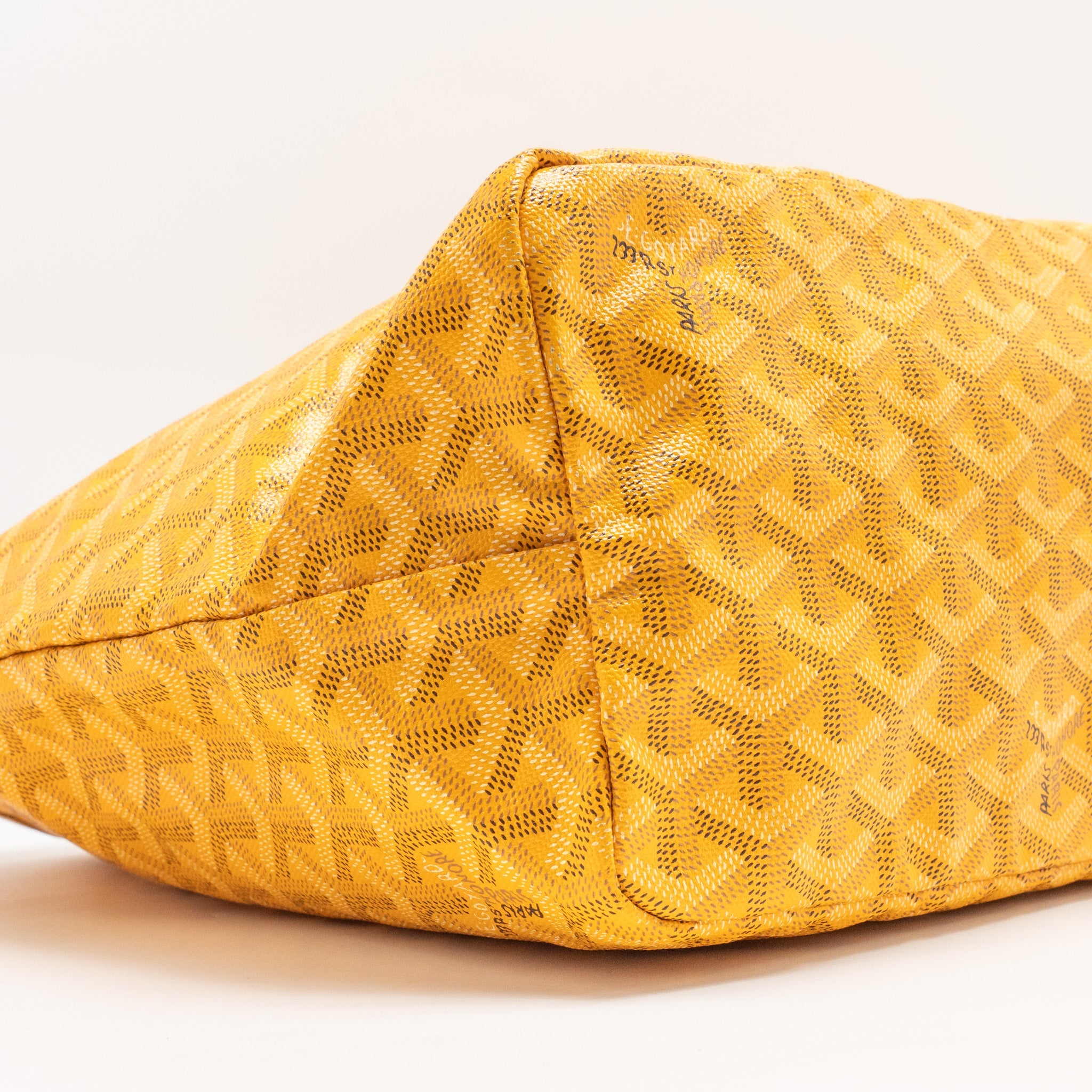GOYARD SAINT LOUIS PM TOTE BAG GOYARDINE CANVAS YELLOW SHW