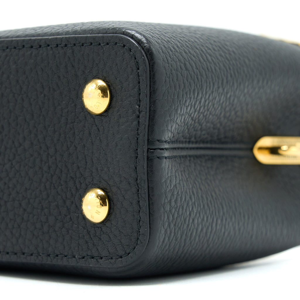LOUIS VUITTON CAPUCINES MINI TAURILLON LIMITED EDITION BLACK GHW (NEW VERSION)