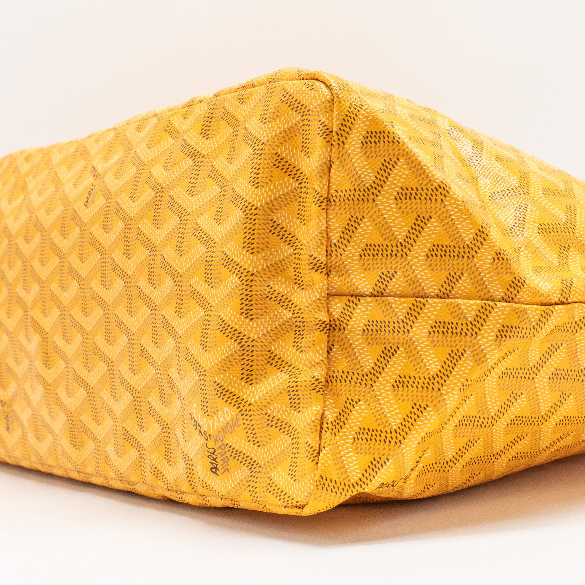 GOYARD SAINT LOUIS PM TOTE BAG GOYARDINE CANVAS YELLOW SHW