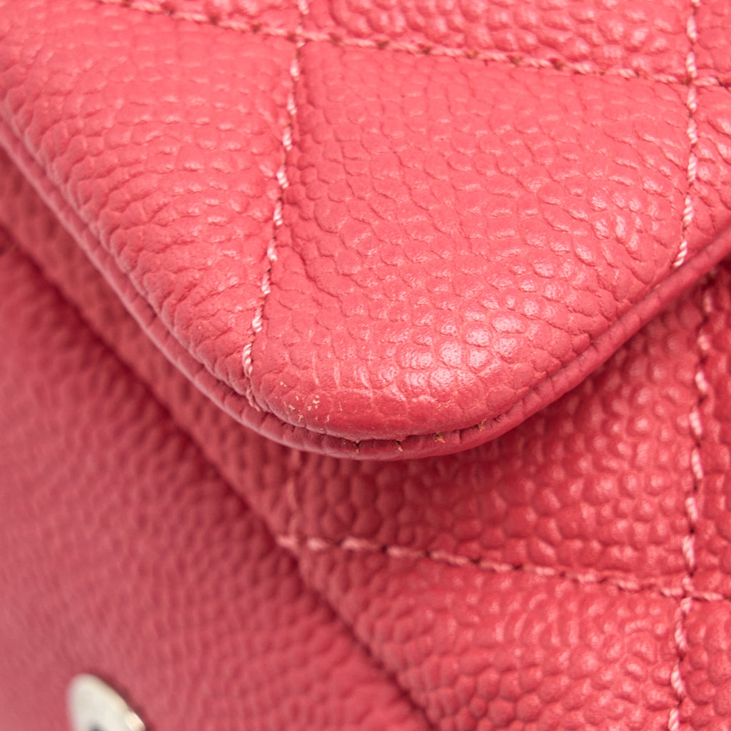 CHANEL EASY FLAP BAG CAVIAR PINK SHW