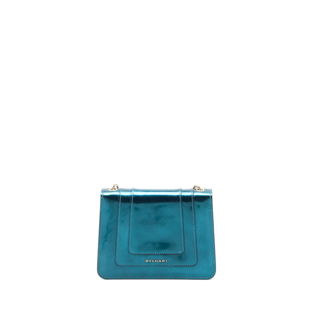 BVLGARI SERPENTI FOREVER CROSSBODY BAG PATENT GREEN LGHW