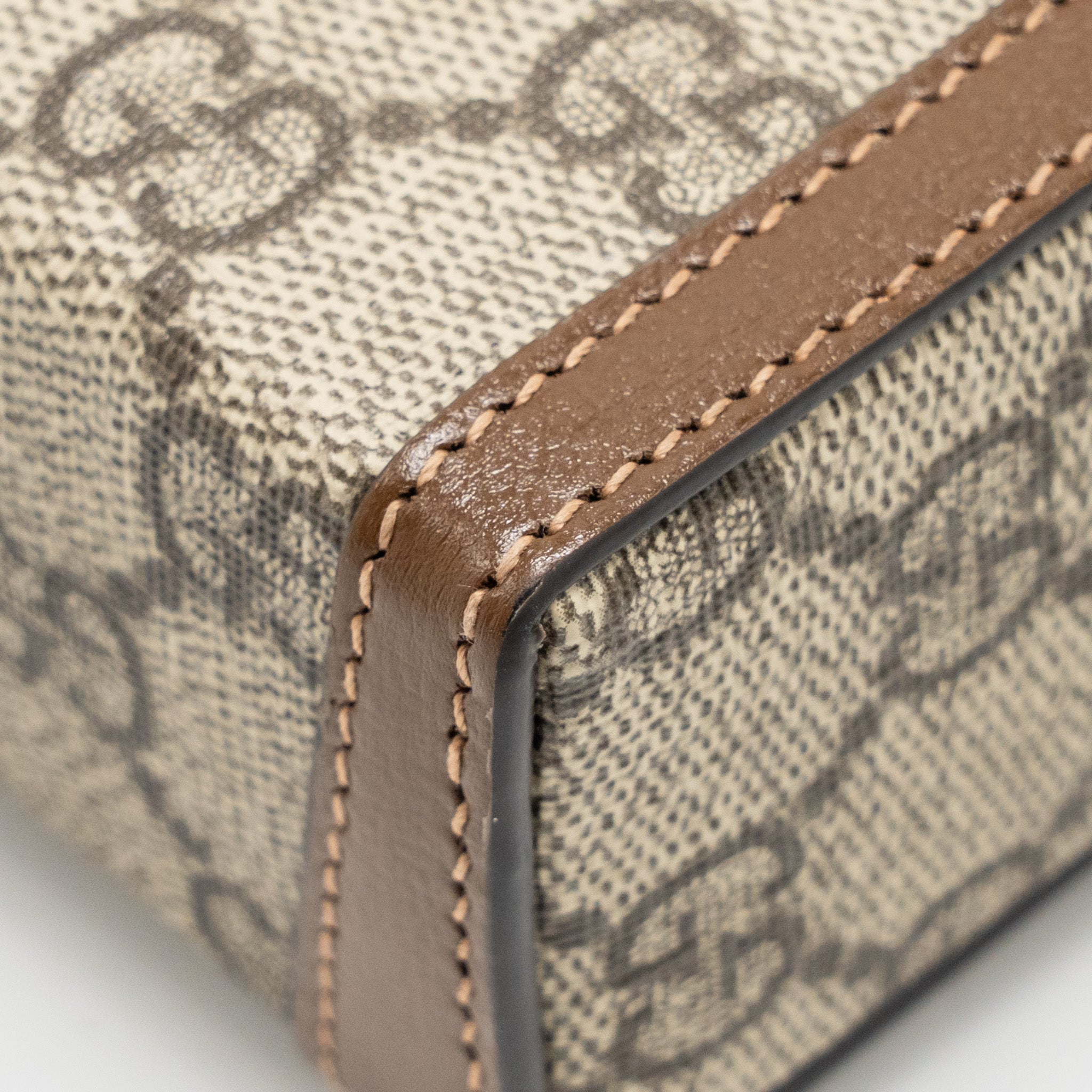 GUCCI HORSEBIT 1955 MINI BAG GG SUPREME CANVAS BEIGE/DARK BROWN GHW