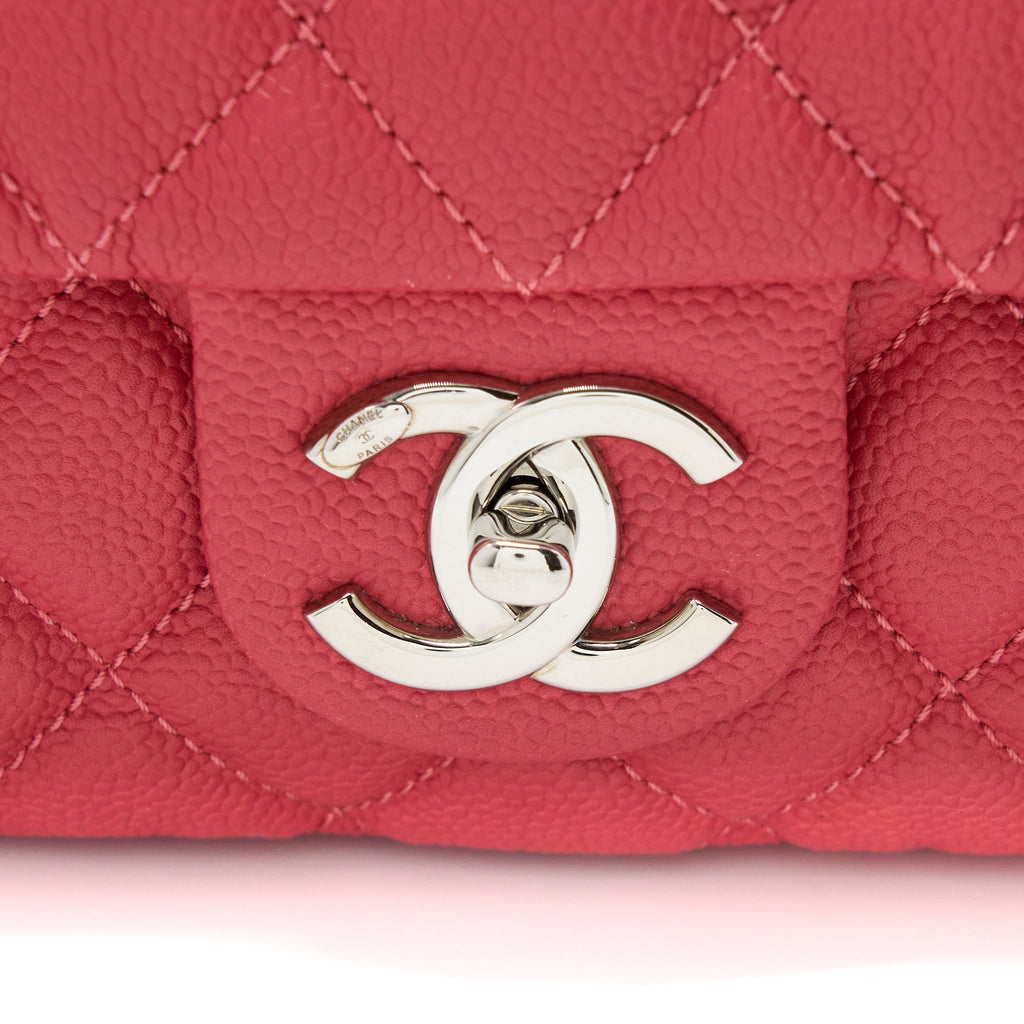 CHANEL EASY FLAP BAG CAVIAR PINK SHW