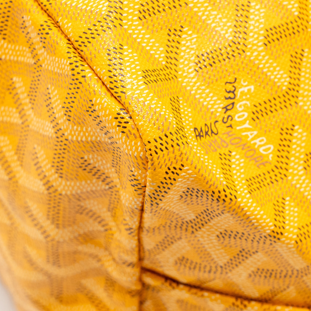GOYARD SAINT LOUIS PM TOTE BAG GOYARDINE CANVAS YELLOW SHW
