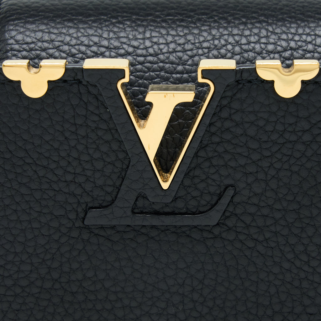 LOUIS VUITTON CAPUCINES MINI TAURILLON LIMITED EDITION BLACK GHW (NEW VERSION)