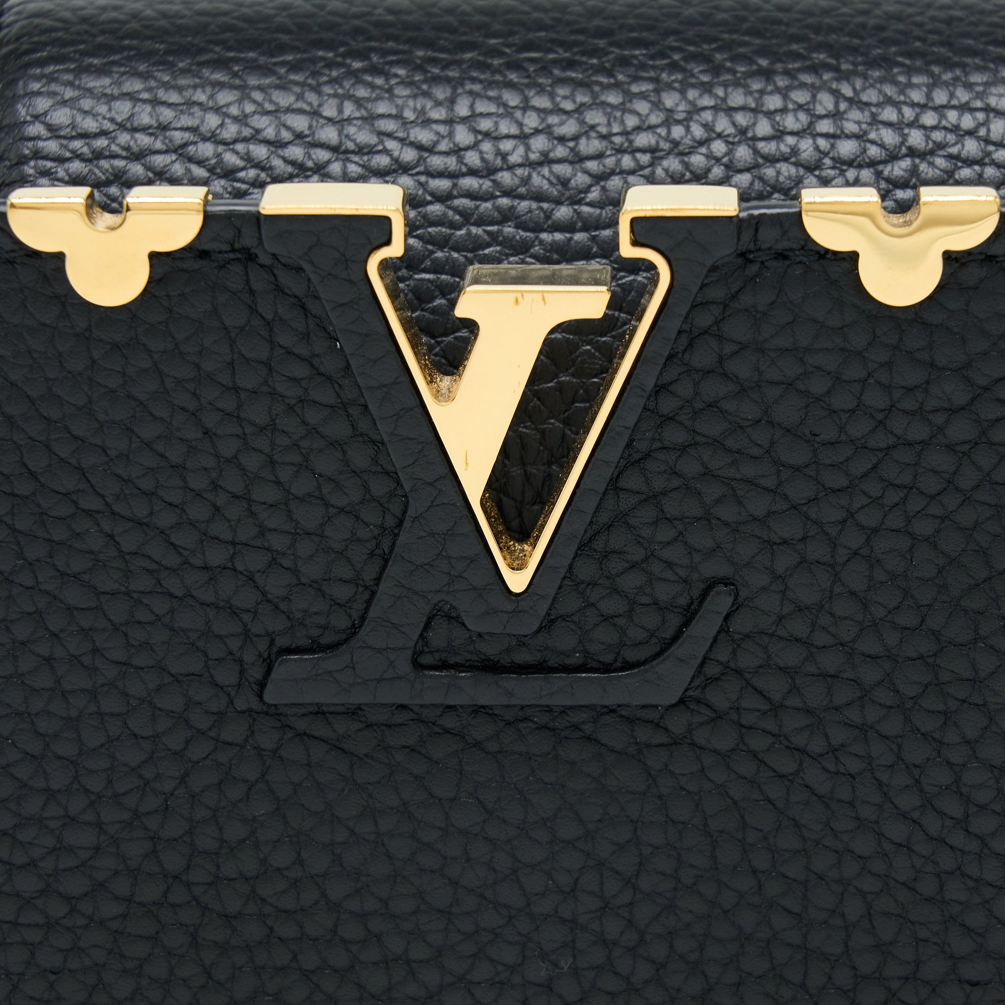 LOUIS VUITTON CAPUCINES MINI TAURILLON LIMITED EDITION BLACK GHW (NEW VERSION)