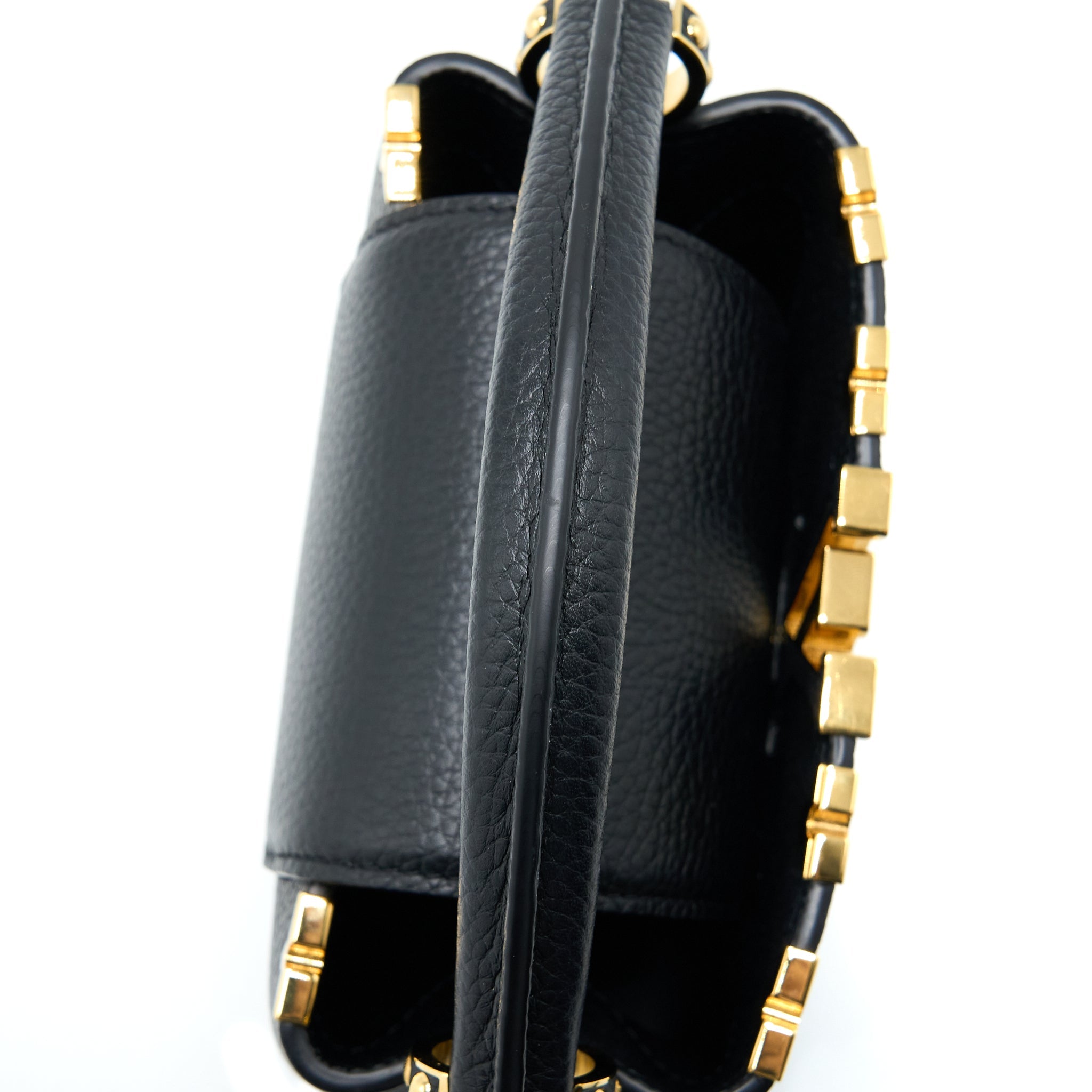 LOUIS VUITTON CAPUCINES MINI TAURILLON LIMITED EDITION BLACK GHW (NEW VERSION)