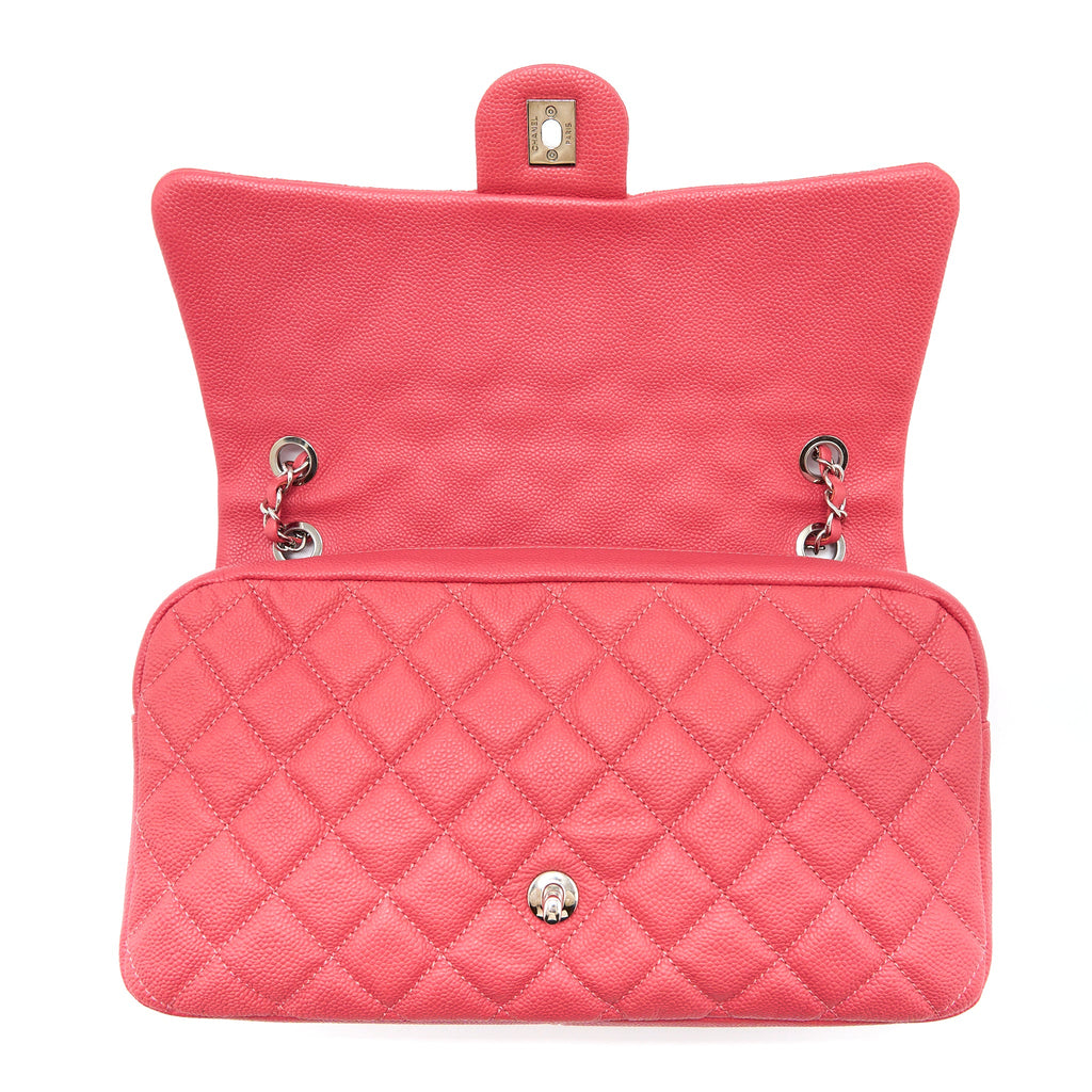 CHANEL EASY FLAP BAG CAVIAR PINK SHW