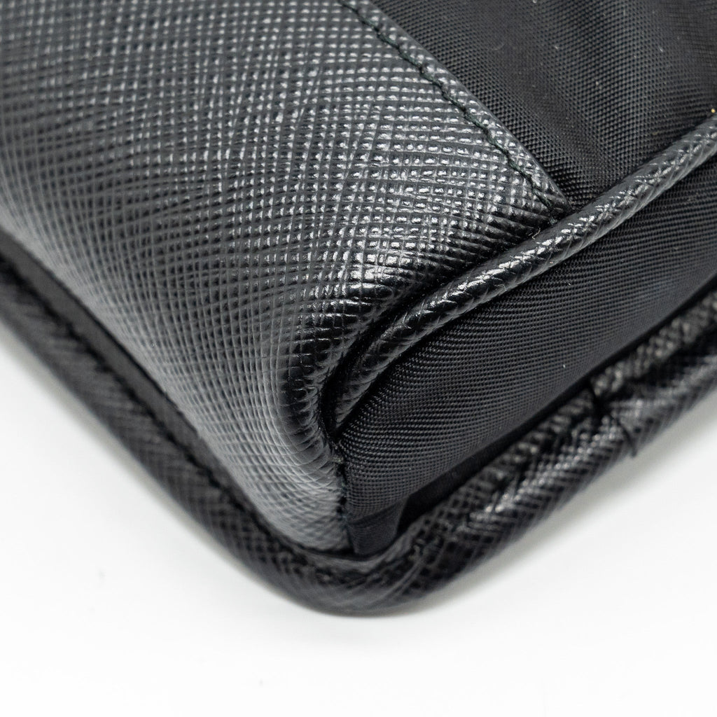 PRADA SMARTPHONE CASE RE-NYLON AND SAFFIANO LEATHER BLACK SHW