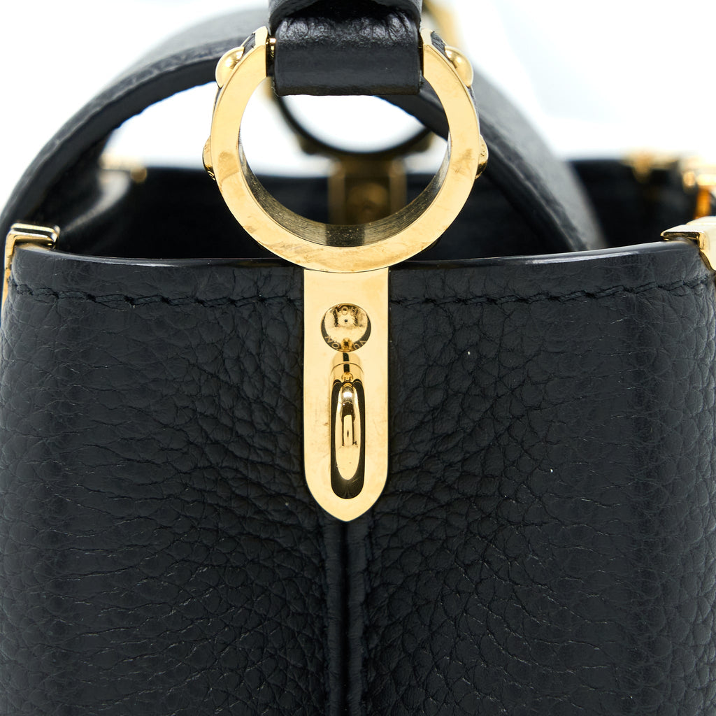 LOUIS VUITTON CAPUCINES MINI TAURILLON LIMITED EDITION BLACK GHW (NEW VERSION)