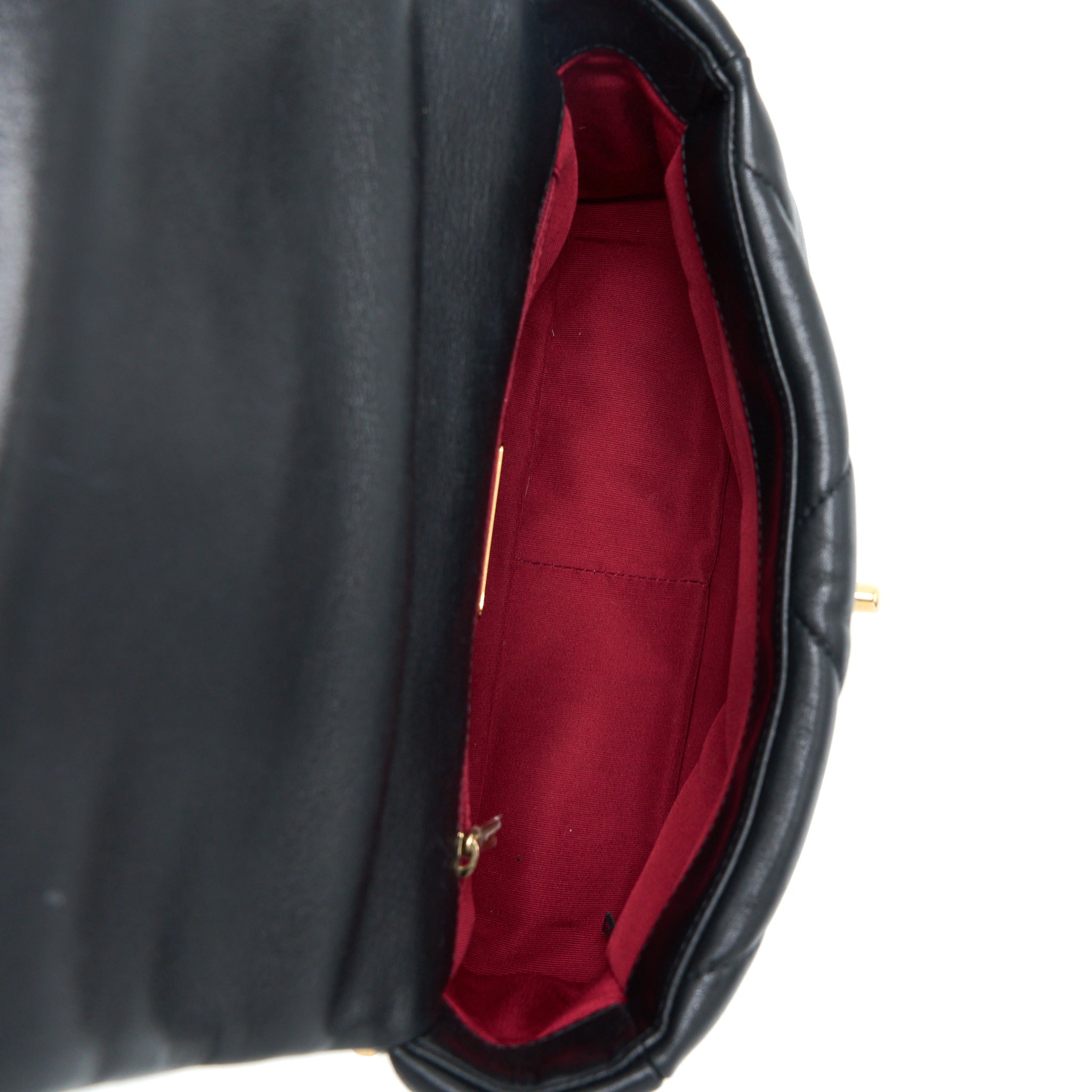 CHANEL SMALL 19 BAG LAMBSKIN BLACK MULTICOLOUR HARDWARE