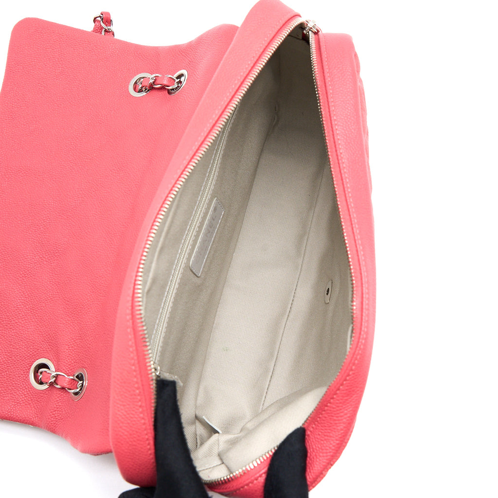 CHANEL EASY FLAP BAG CAVIAR PINK SHW