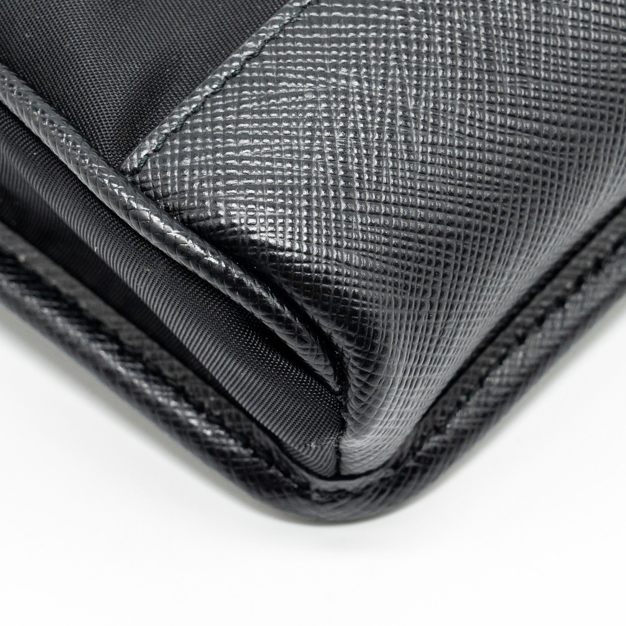 PRADA SMARTPHONE CASE RE-NYLON AND SAFFIANO LEATHER BLACK SHW