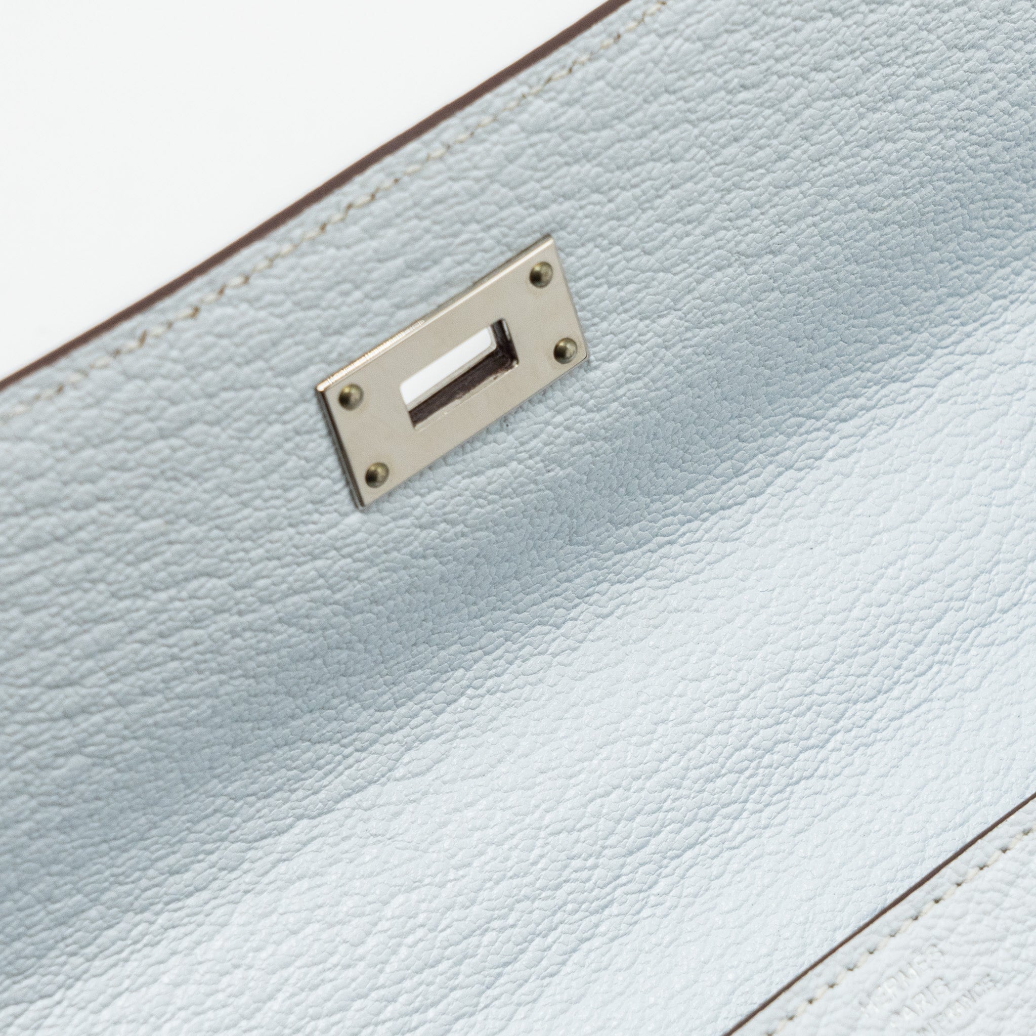 HERMES CLASSIC KELLY TO GO CHEVRE MYSORE BLUE BRUME SHW