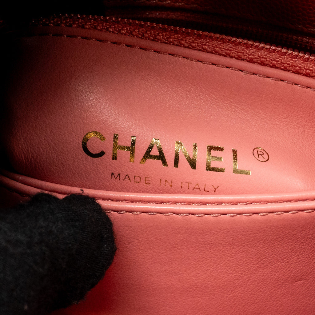 CHANEL MINI COCO HANDLE CAVIAR PINK LGHW (MICROCHIP)