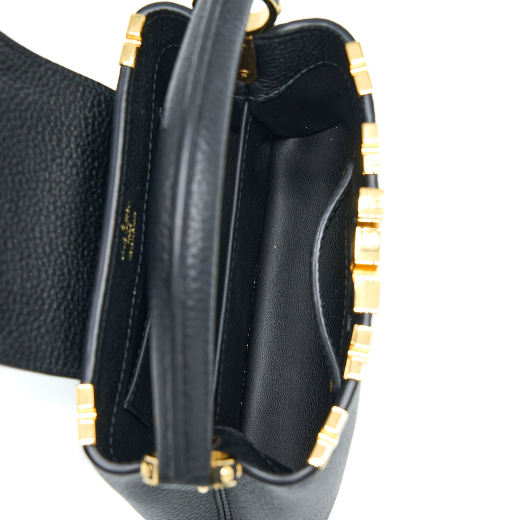 LOUIS VUITTON CAPUCINES MINI TAURILLON LIMITED EDITION BLACK GHW (NEW VERSION)