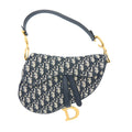 DIOR MEDIUM DIOR SADDLE BAG BLUE DIOR OBLIQUE JACQUARD GHW