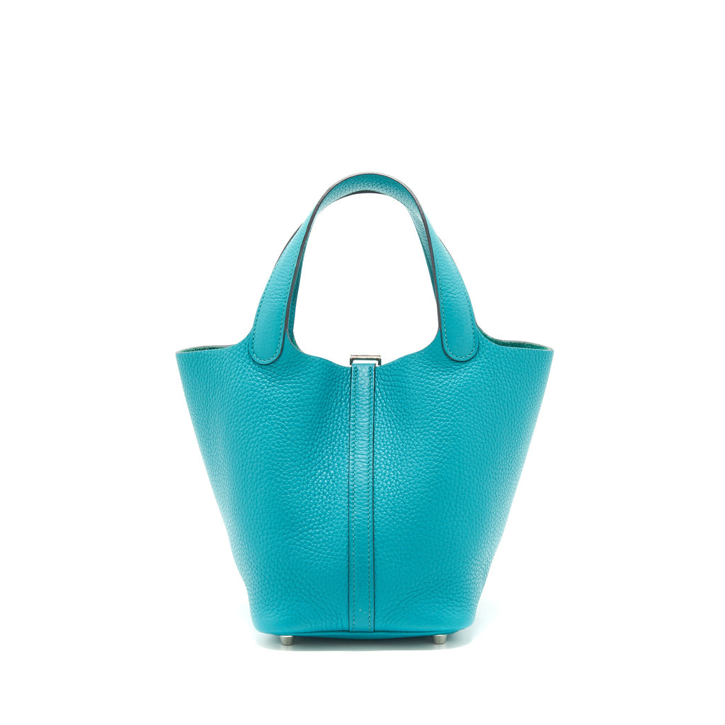 HERMES PICOTIN 18 LOCK BAG 7F BLUE PAON SHW