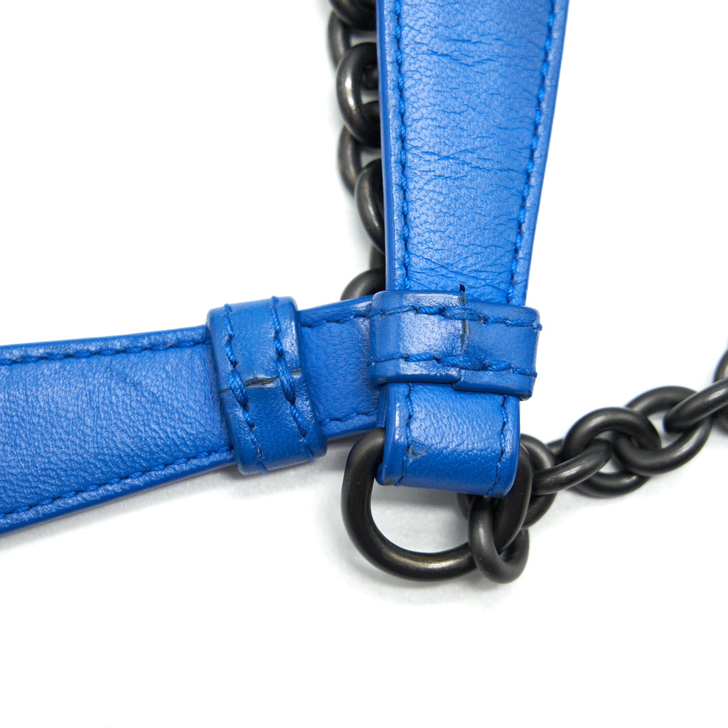 BOTTEGA VENETA OLYMPIA BAG SMALL BLUE