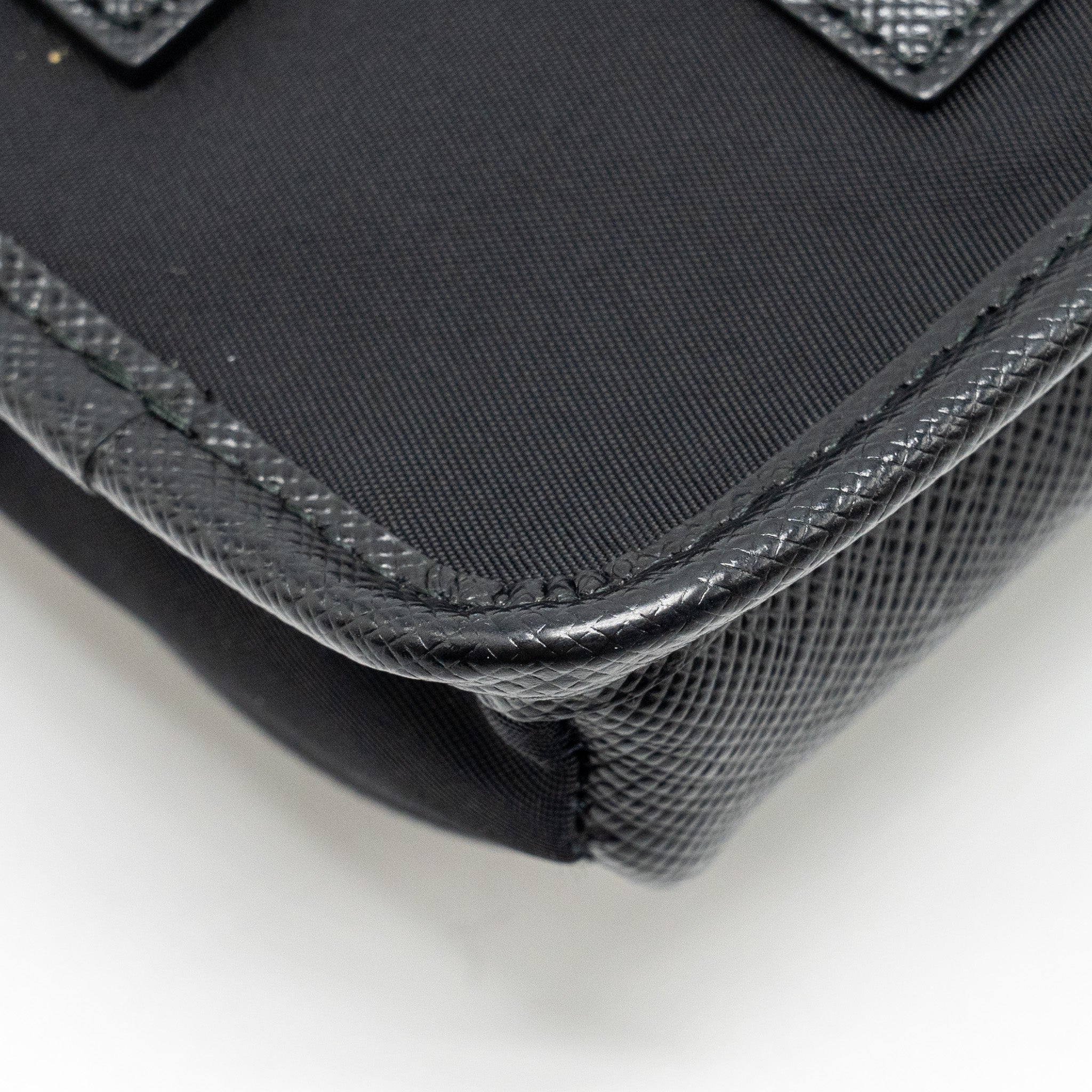 PRADA SMARTPHONE CASE RE-NYLON AND SAFFIANO LEATHER BLACK SHW