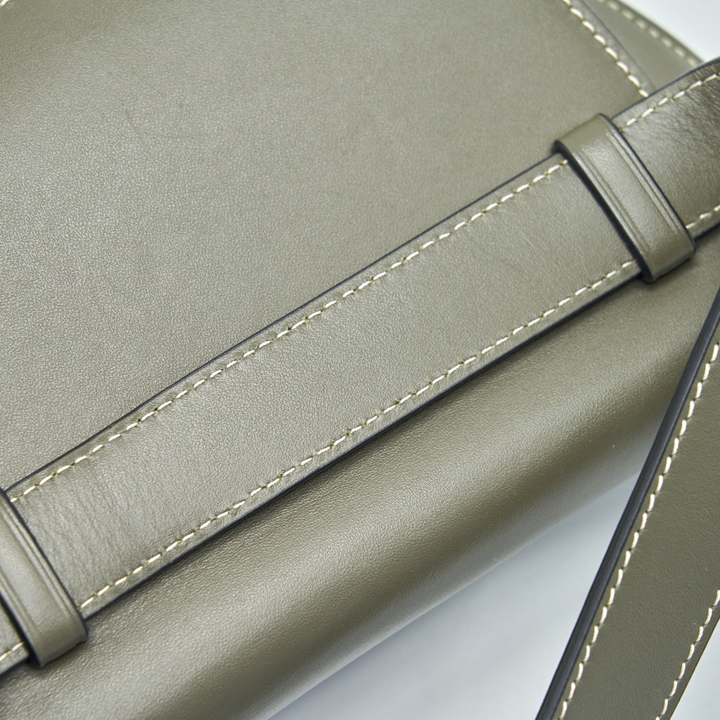 LOEWE GATE MINI LEATHER BELT BAG OLIVE GREEN