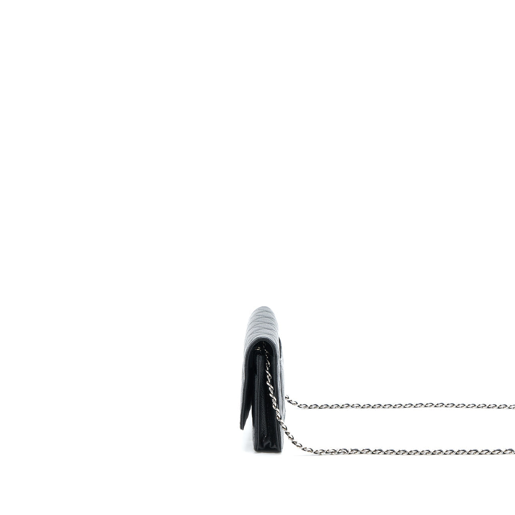 CHANEL CLASSIC WALLET ON CHAIN CAVIAR BLACK SHW