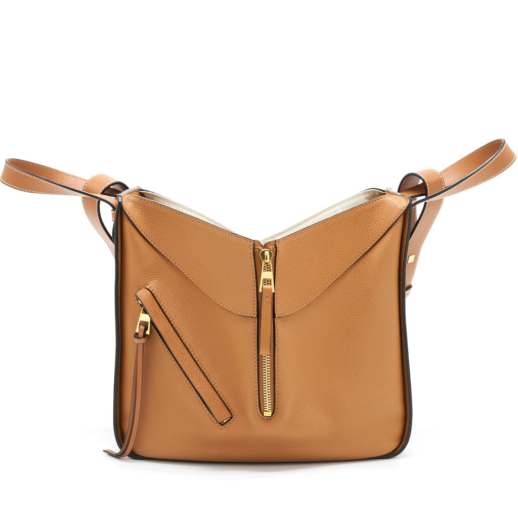 LOEWE SMALL HAMMOCK BAG SOFT CALFSKIN LIGHT CARAMEL GHW