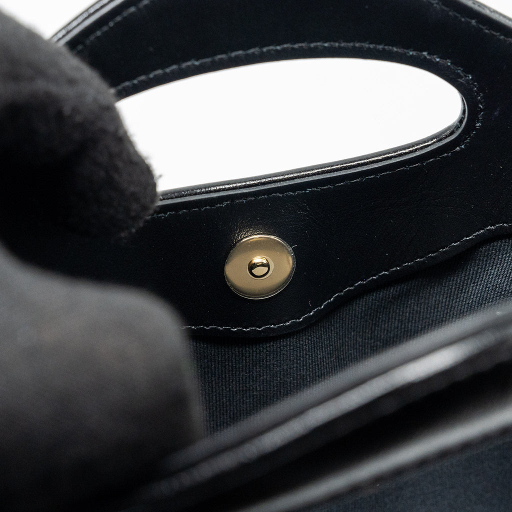 CHANEL 24S 31 MINI CLUTCH WITH CHAIN SHINY LAMBSKIN BLACK LGHW (MICROCHIP)
