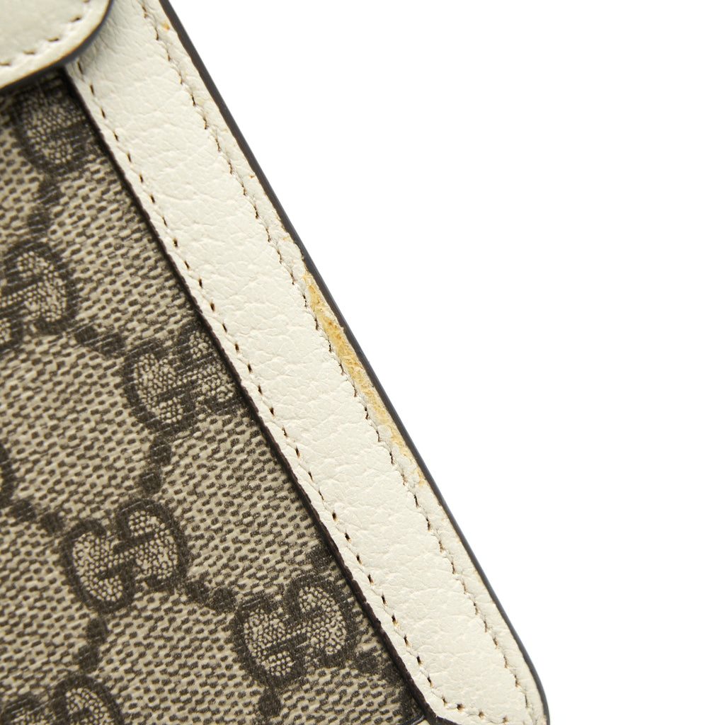 GUCCI QUEEN MARGRATE TOP HANDLE BAG GG SUPREME COATED CANVAS