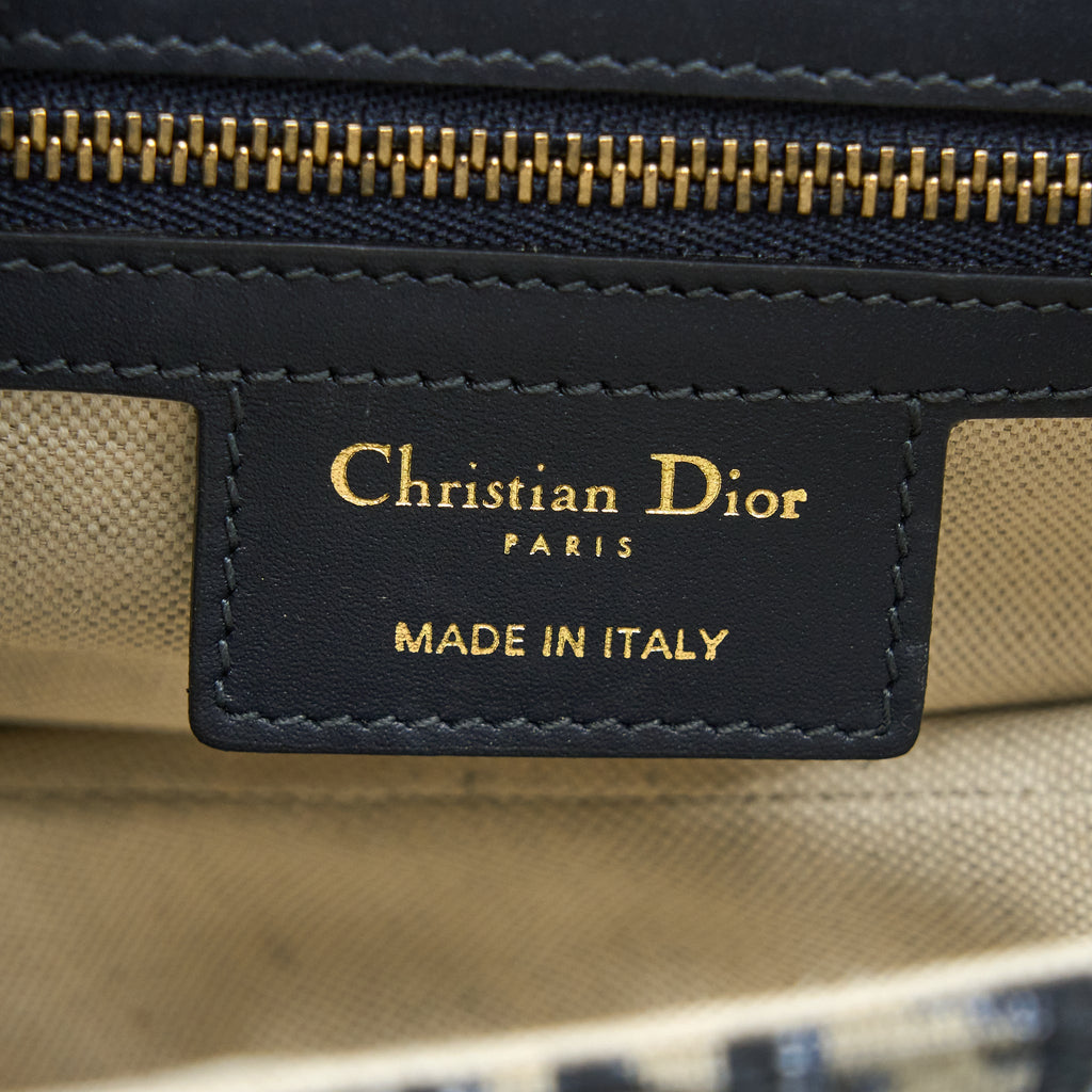 DIOR MEDIUM DIOR SADDLE BAG BLUE DIOR OBLIQUE JACQUARD GHW