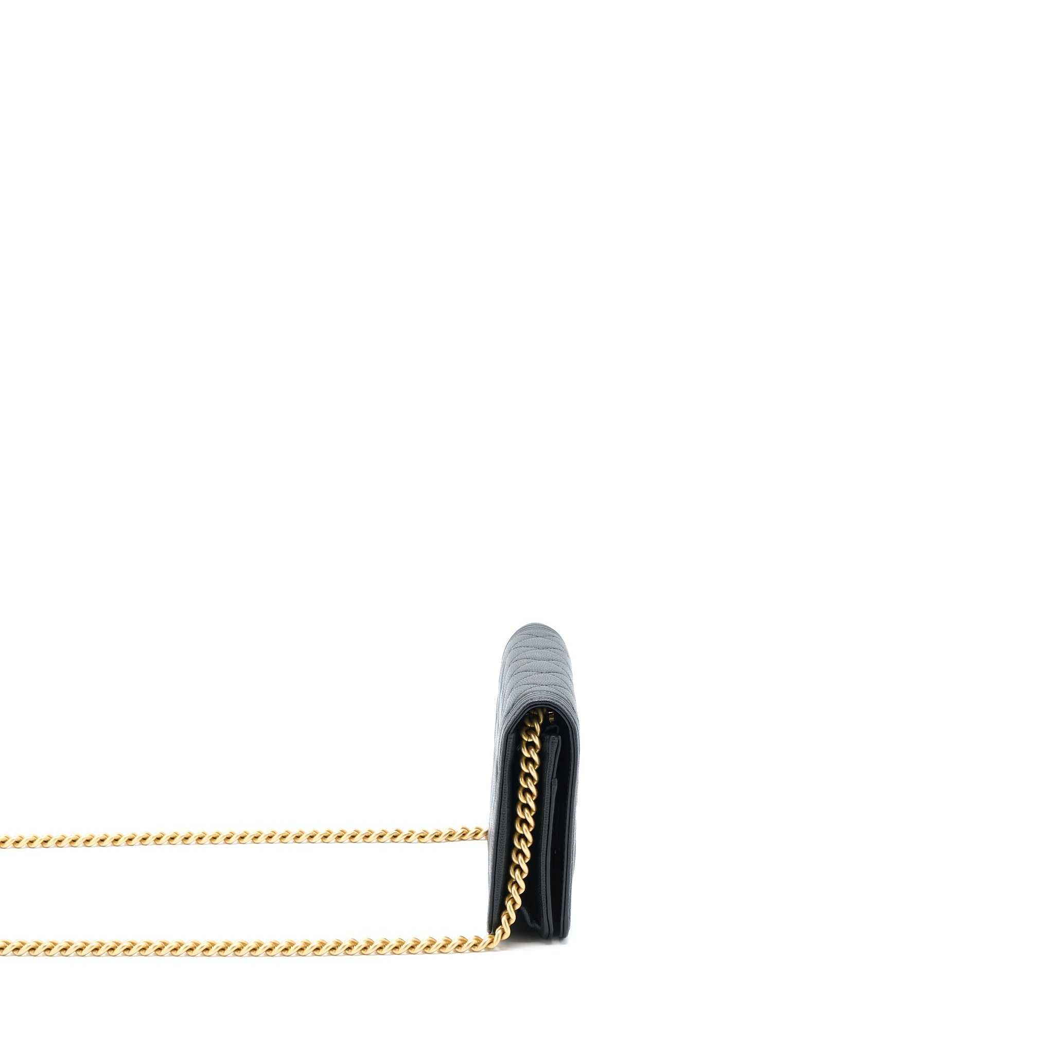 CHANEL BOY WALLET ON CHAIN CAVIAR BLACK GHW