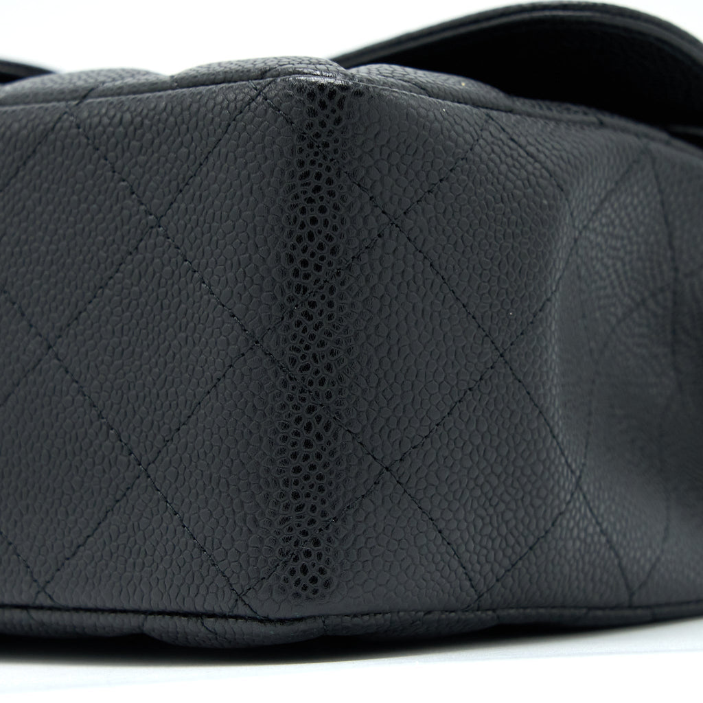 CHANEL JUMBO CLASSIC DOUBLE FLAP BAG CAVIAR BLACK GHW