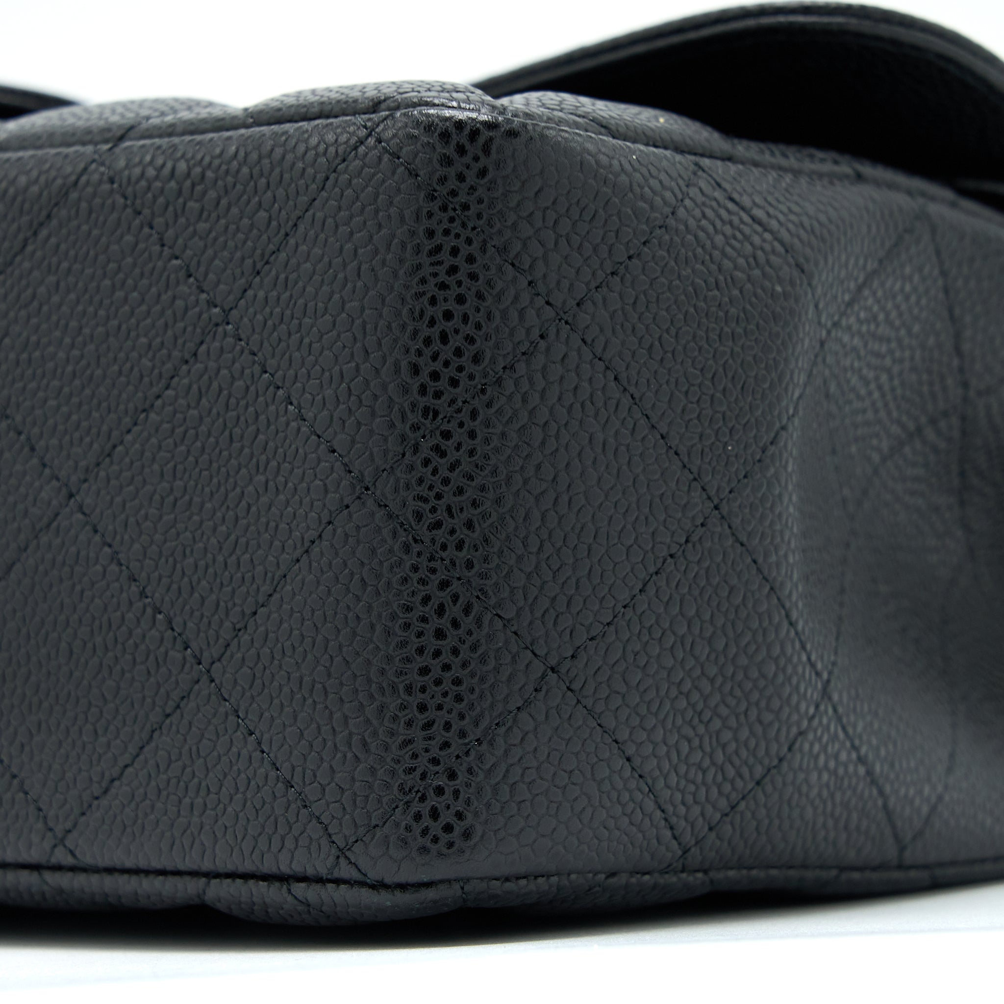 CHANEL JUMBO CLASSIC DOUBLE FLAP BAG CAVIAR BLACK GHW