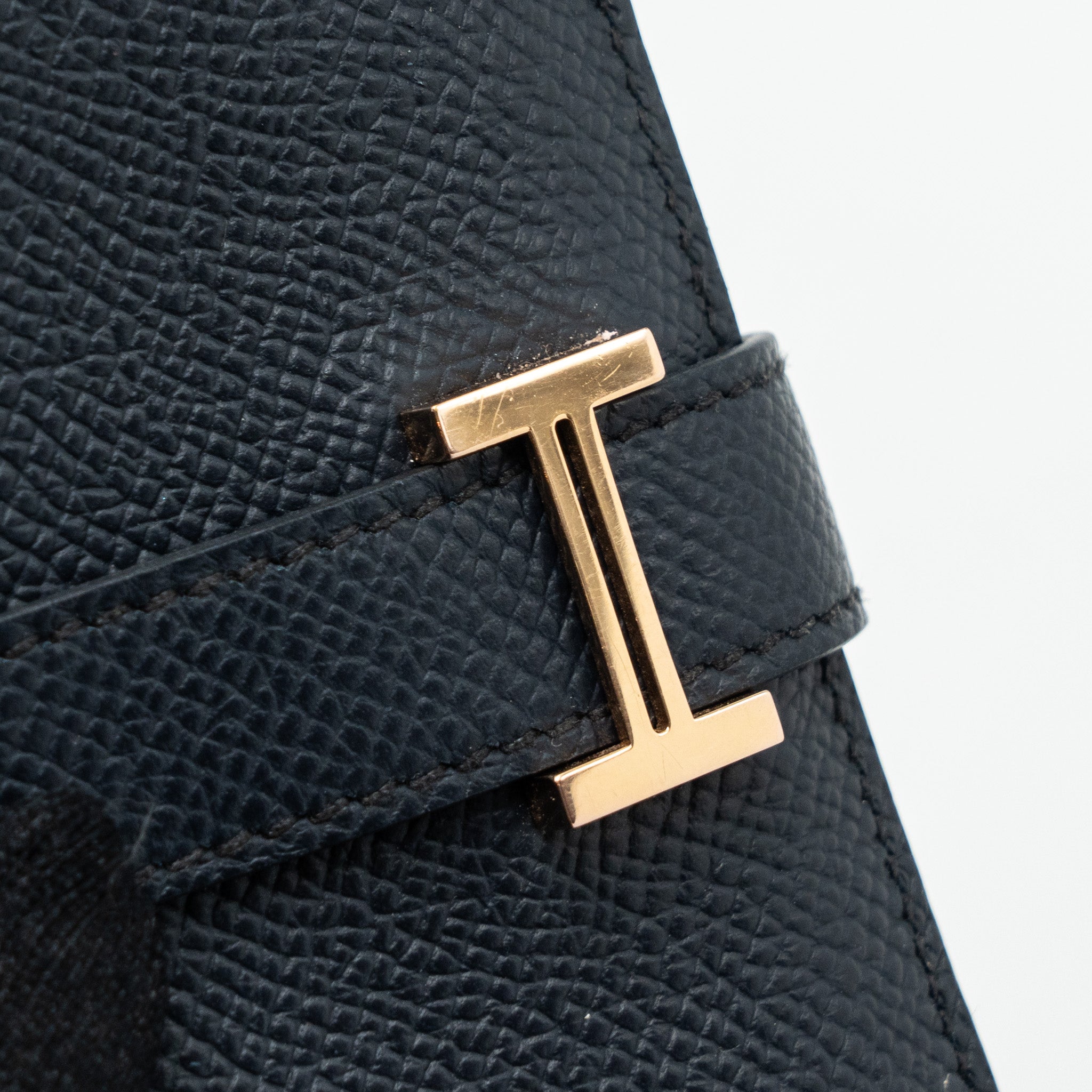HERMES BEARN MINI WALLET EPSOM BLUE INDIGO SHW