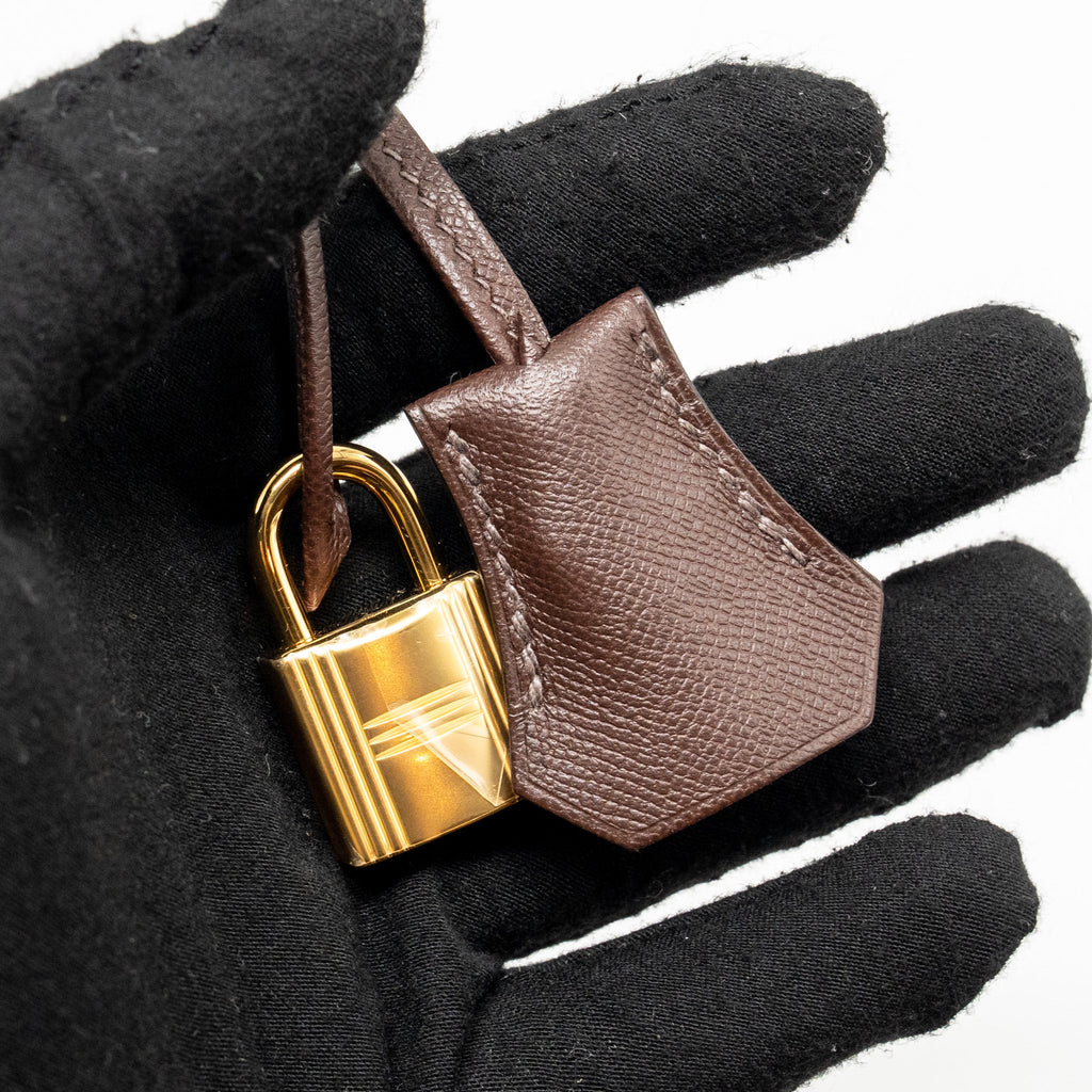 HERMES KELLY 25 MADAME MOKA GHW