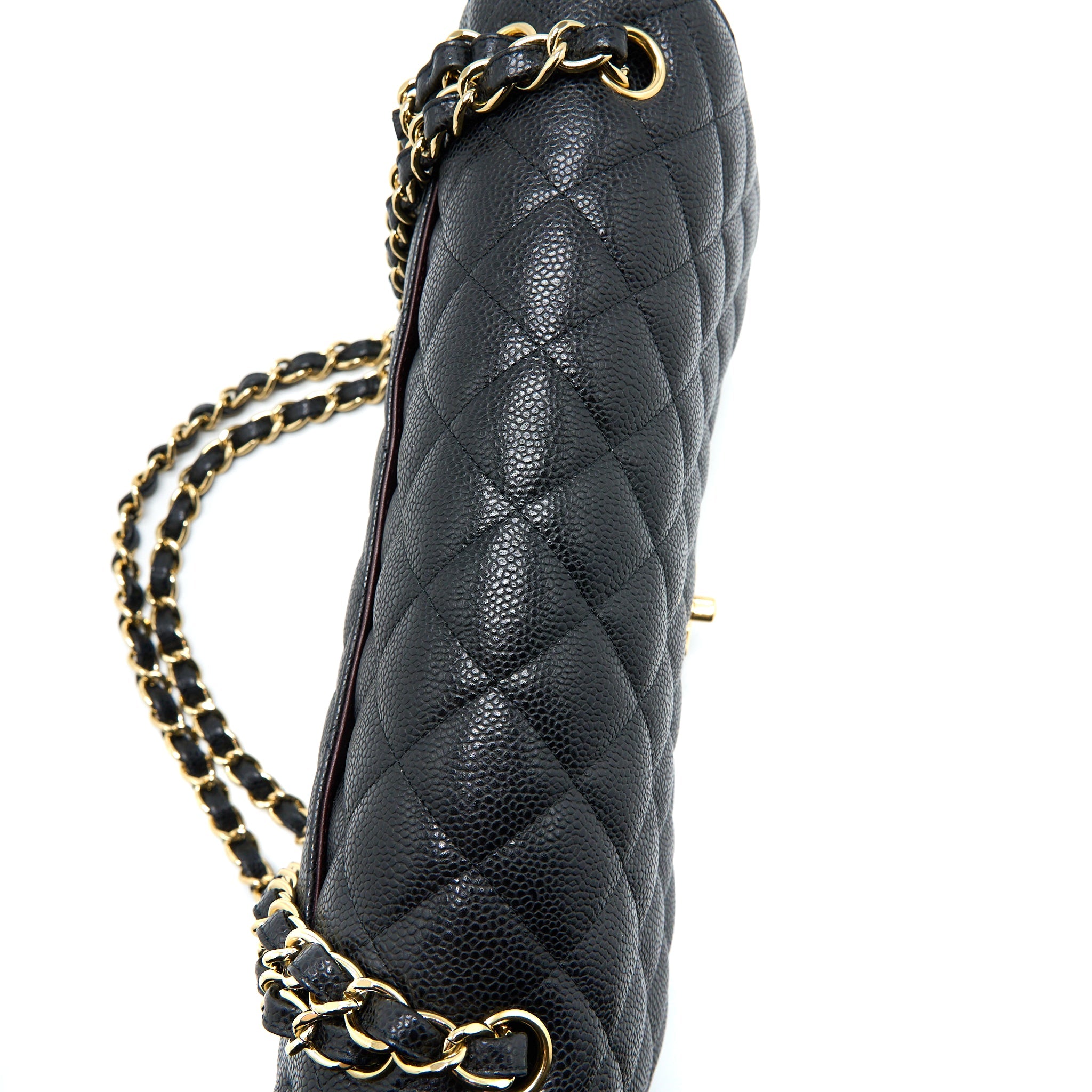 CHANEL JUMBO CLASSIC DOUBLE FLAP BAG CAVIAR BLACK GHW