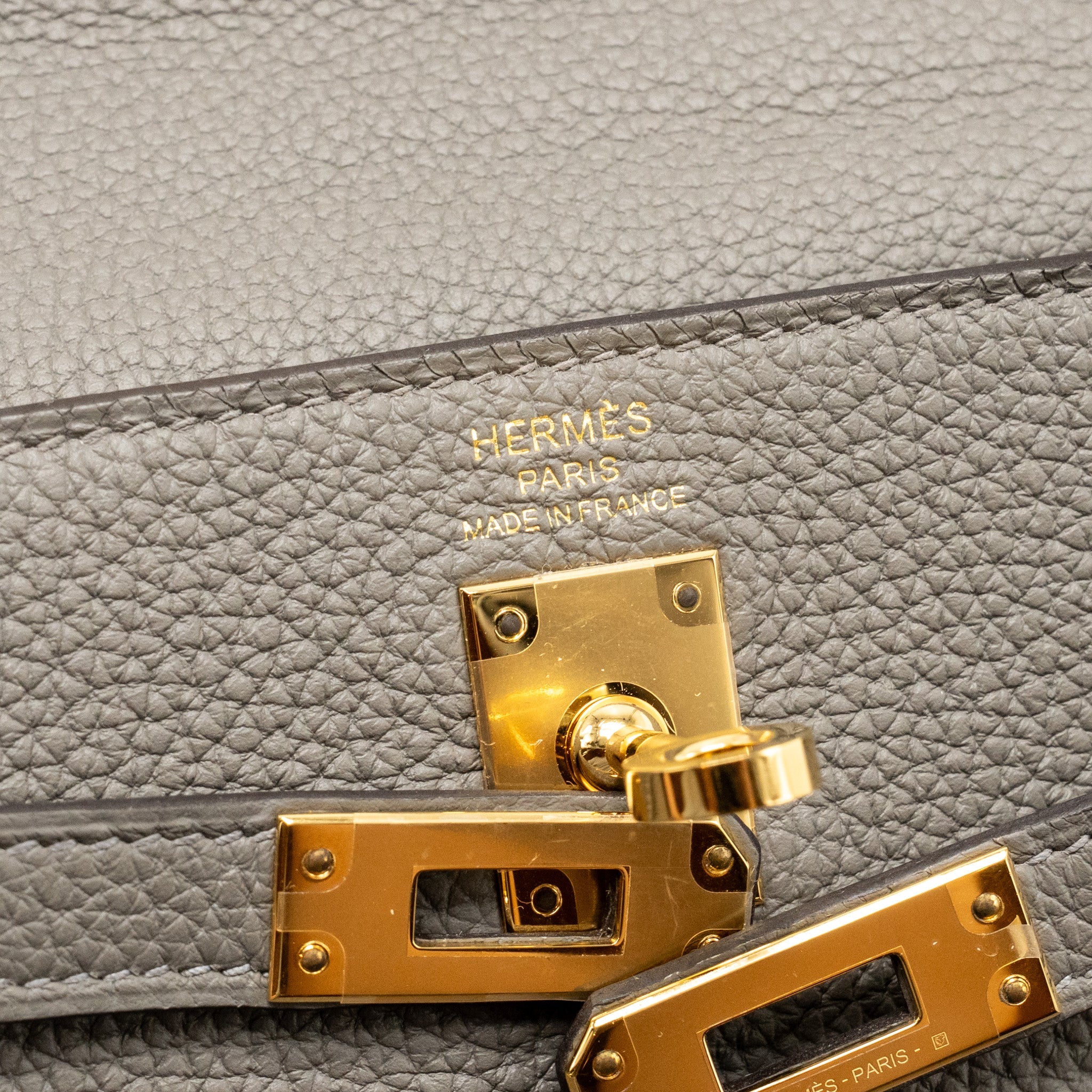 HERMES KELLY 25 TOGO GRIS MEYER GHW