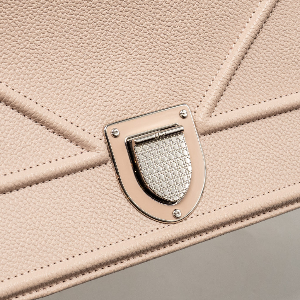 DIOR MEDIUM DIORAMA GRAINED CALFSKIN LIGHT PINK SHW