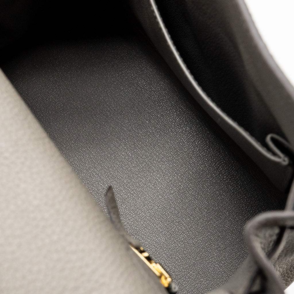 HERMES KELLY 25 TOGO GRIS MEYER GHW