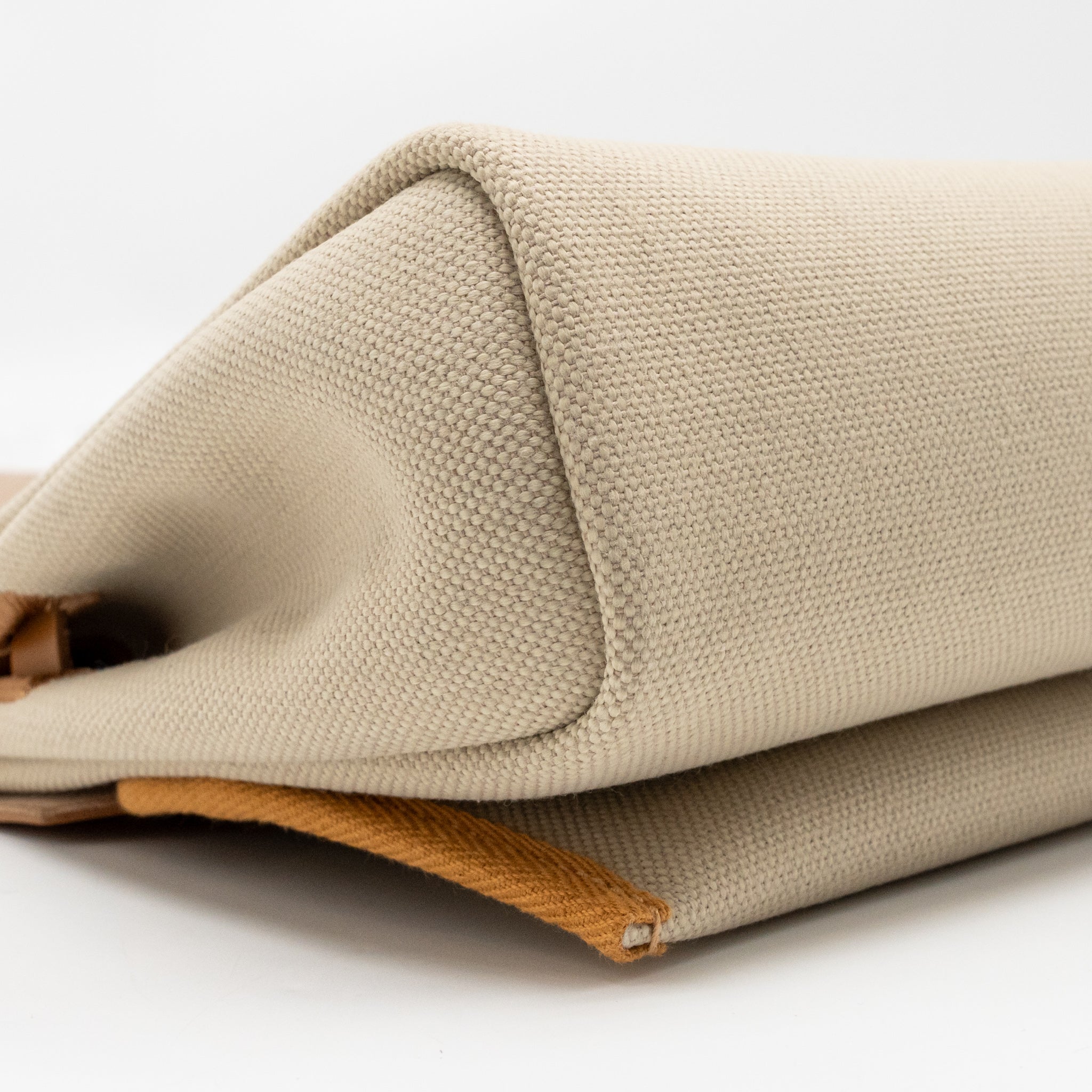 HERMES HERBAG MINI CANVAS/HUNTER LEATHER BETON / NATURAL SABLE SHW