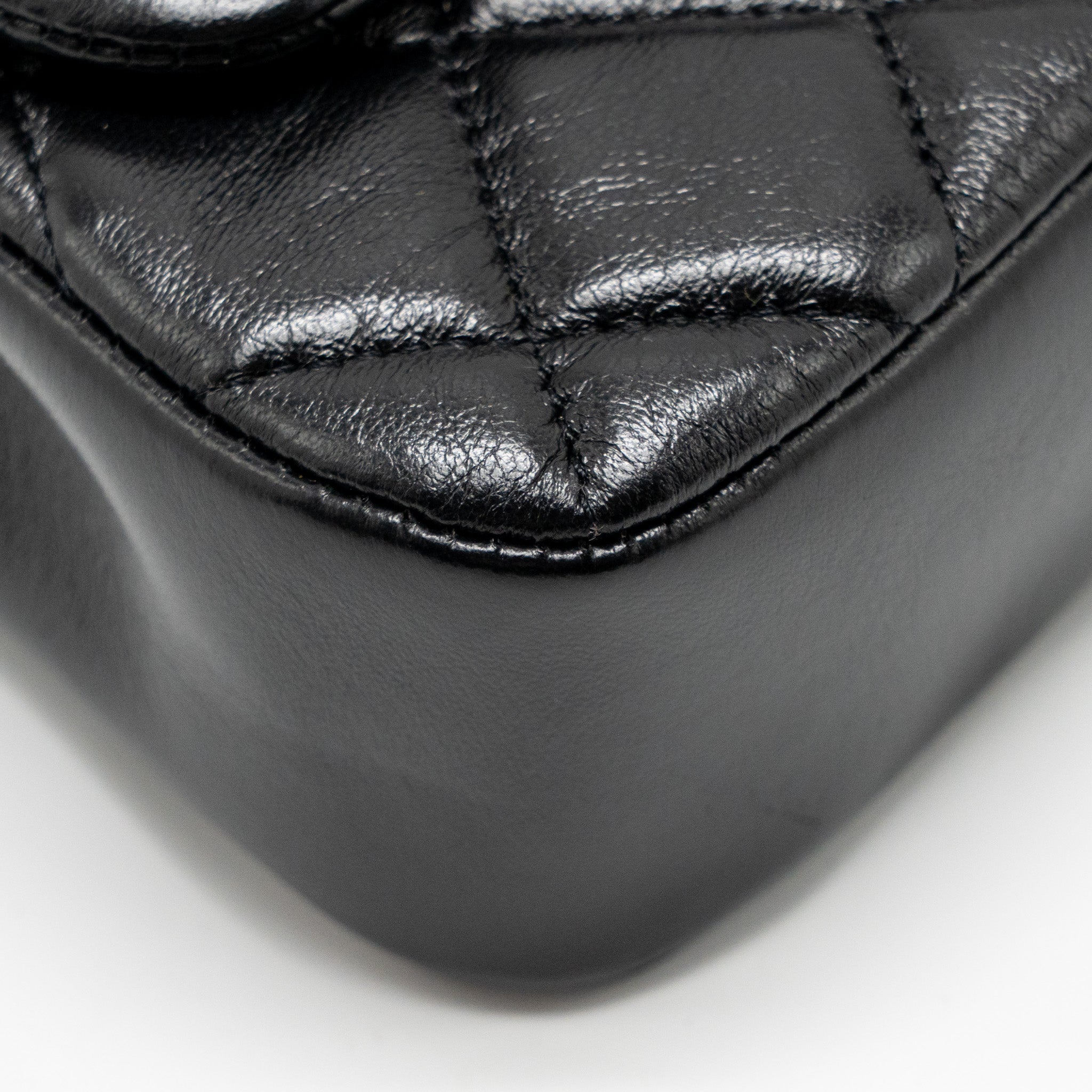 CHANEL 25S MINI FLAP BAG LAMBSKIN BLACK GHW(MICROCHIP)