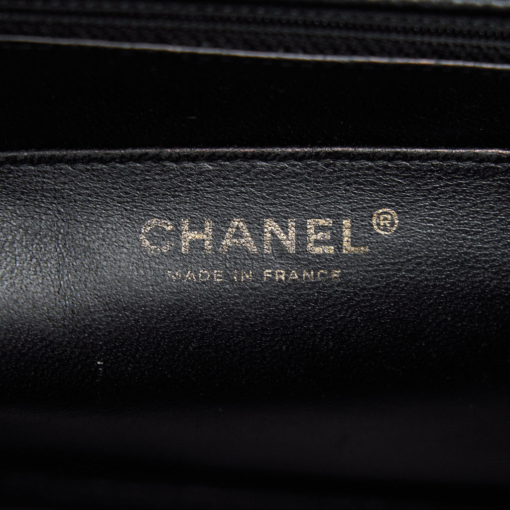 CHANEL VINTAGE JUMBO SINGLE FLAP CAVIAR BLACK GHW