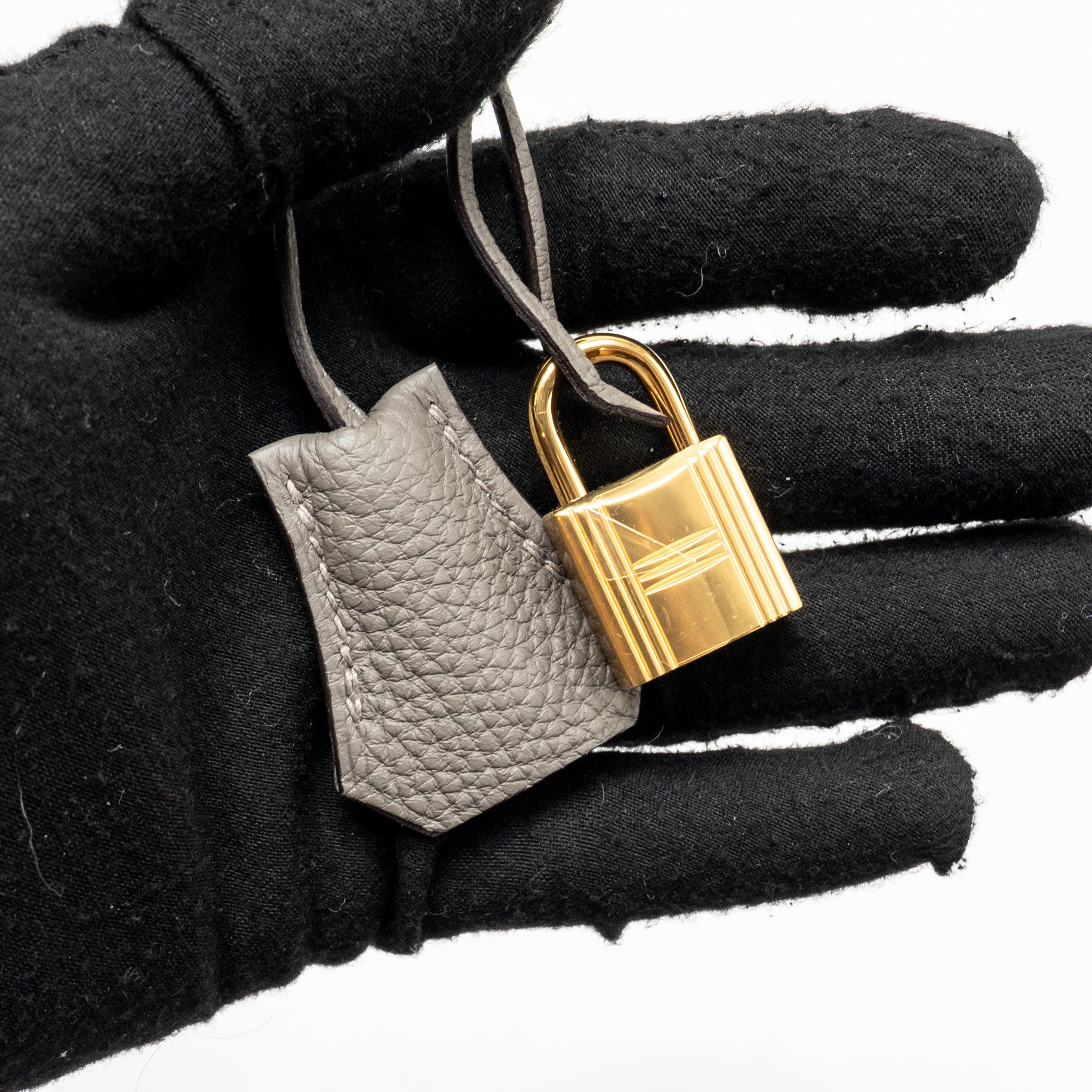 HERMES KELLY 25 TOGO GRIS MEYER GHW