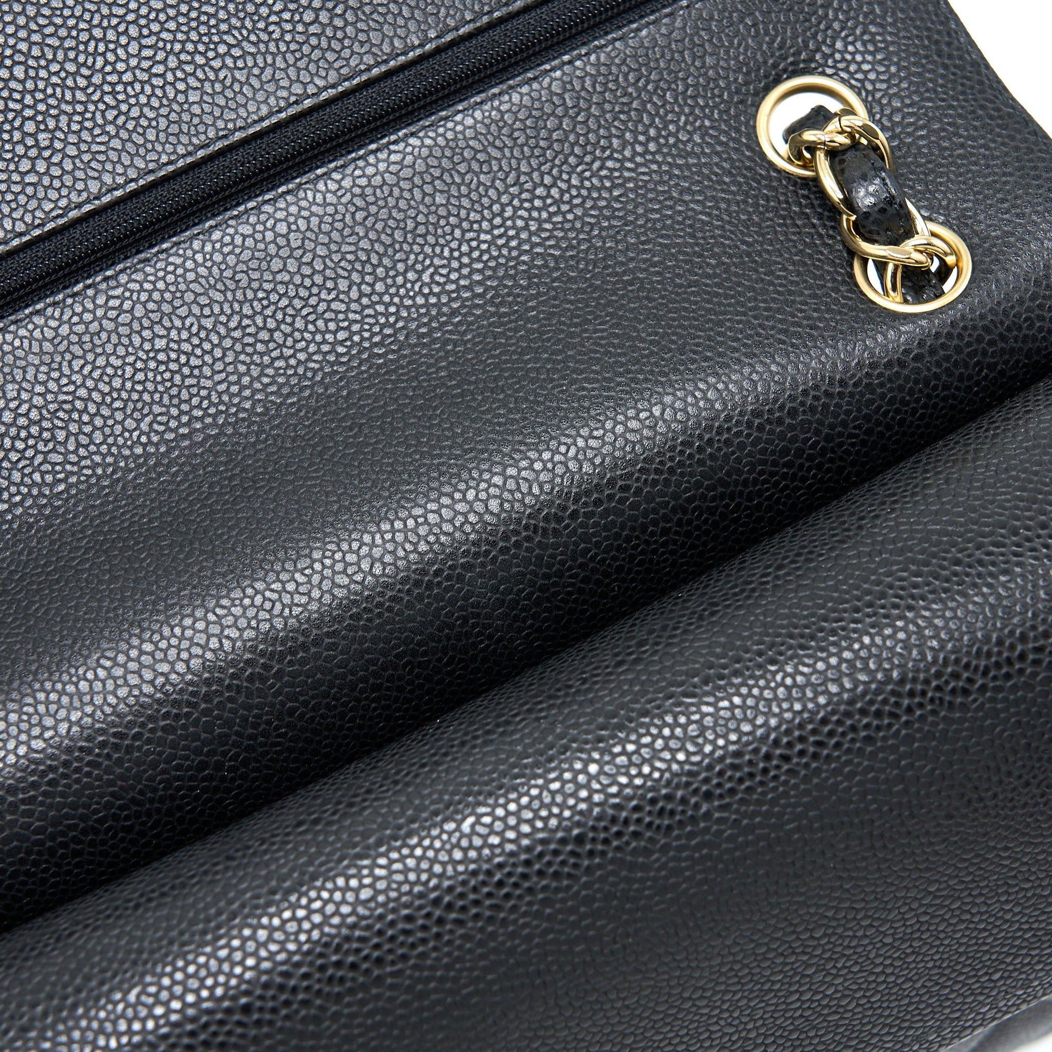 CHANEL JUMBO CLASSIC DOUBLE FLAP BAG CAVIAR BLACK GHW