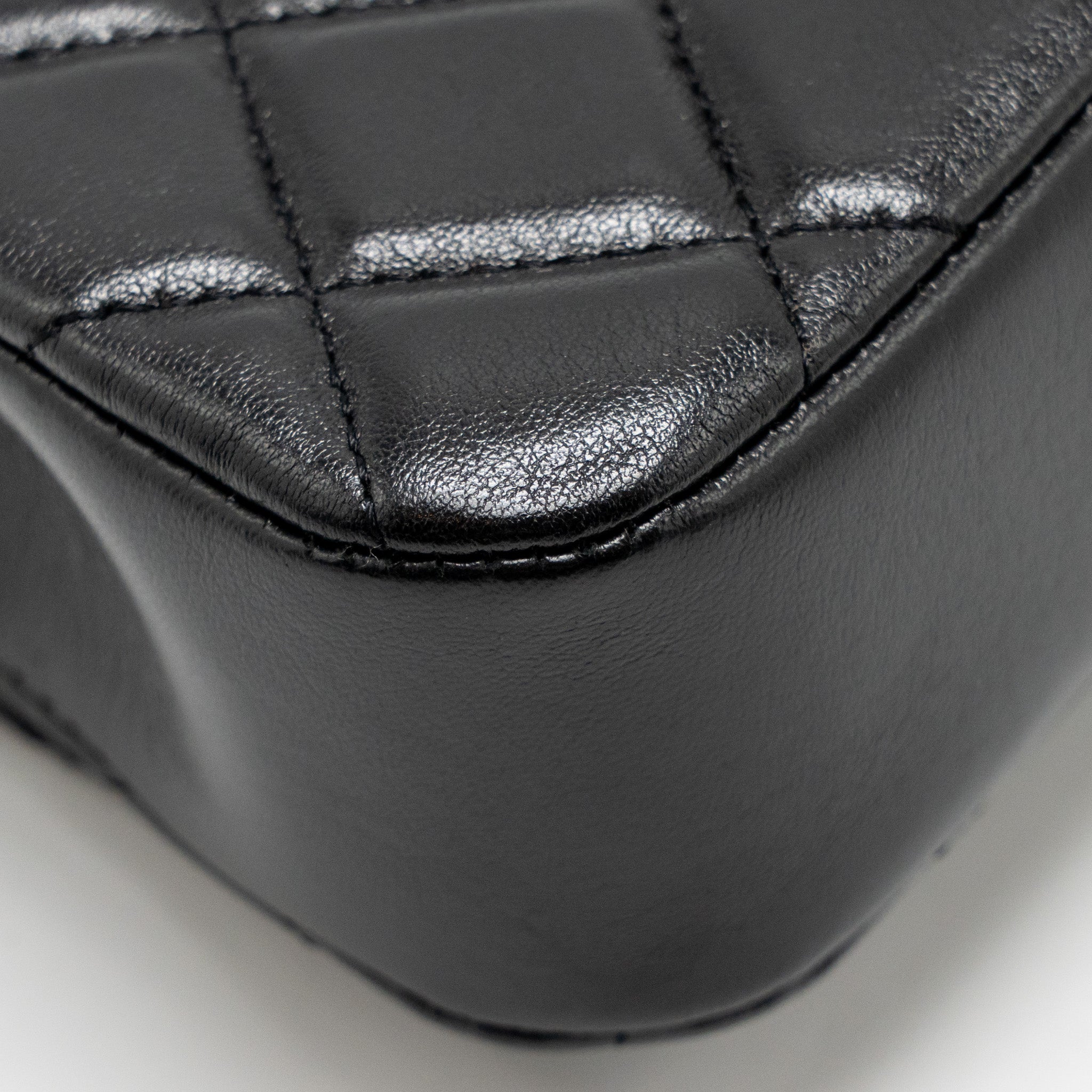 CHANEL 25S MINI FLAP BAG LAMBSKIN BLACK GHW(MICROCHIP)