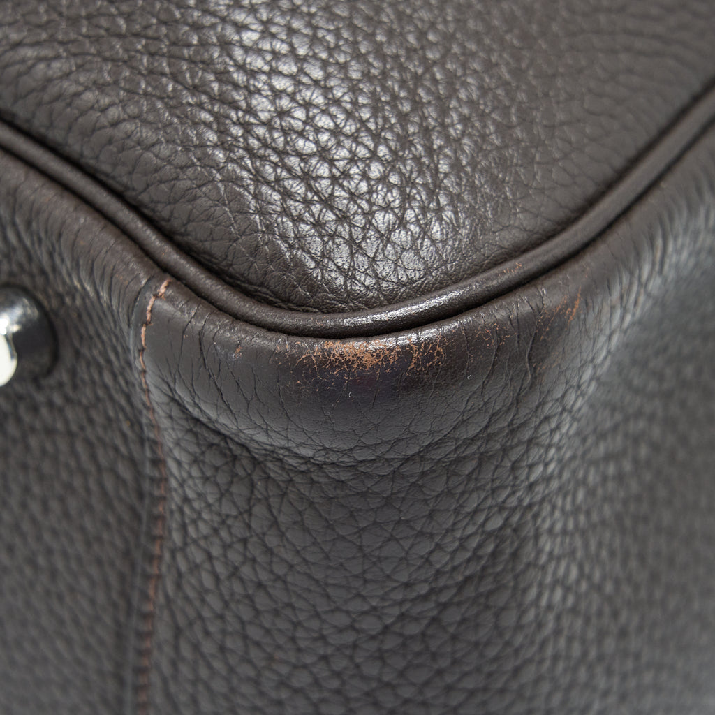 HERMES LINDY 34 CHOCOLATE WITH SHW